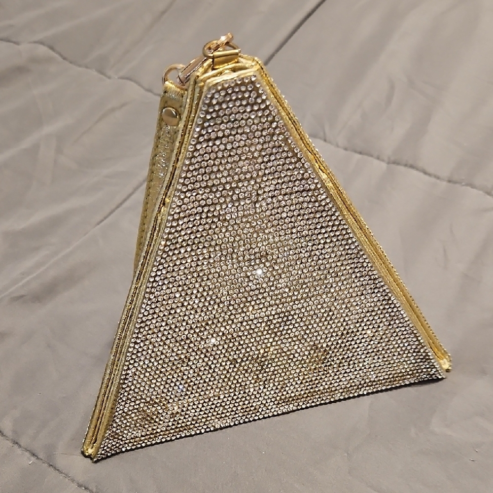 Elegant Gold and Silver Women's Wristlet Evening Bag